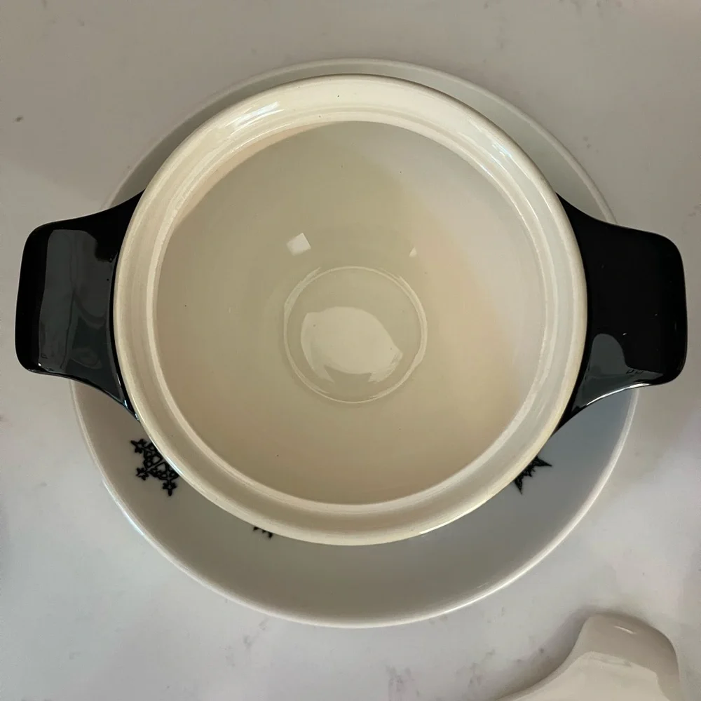 Midnight by Taylor, Smith & Taylor (TS&T) Sugar Bowl, Lid and Saucer